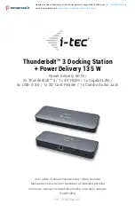 i-tec TB3HDMIDOCKX User Manual preview