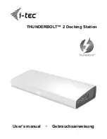 Preview for 1 page of i-tec THUNDERBOLT 2 Docking Station User Manual