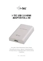 i-tec USB3HDMI User Manual preview