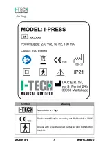 Предварительный просмотр 9 страницы I-Tech I-Press User Manual