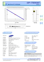 Предварительный просмотр 1 страницы I-Tech UltraView iOP1700W Specifications