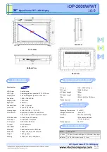 Предварительный просмотр 1 страницы I-Tech UltraView iOP2600W Specifications