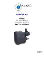 Предварительный просмотр 1 страницы I.VA.CO. ICP 255 Installation And Operating Manual