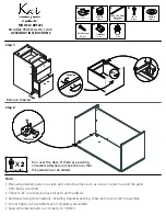 Предварительный просмотр 1 страницы i5 Industries Kai BBF22L Assembly Instructions