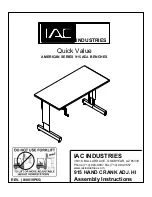 Предварительный просмотр 1 страницы IAC INDUSTRIES Quick Value ALL AMERICAN Series Assembly Instructions Manual