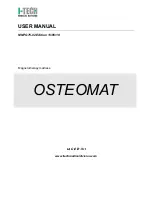 Предварительный просмотр 1 страницы IACER I-TECH OSTEOMAT User Manual