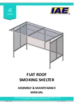 IAE FLAT ROOF SMOKING SHELTER Assembly & Maintenance Manual preview