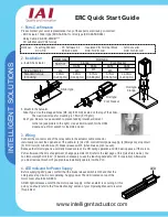 Preview for 1 page of IAI ERC Series Quick Start Manual