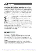 Preview for 4 page of IAI FS Operating Manual