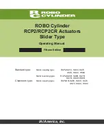 IAI ROBO Cylinder RCP2 Series Operating Manual предпросмотр