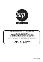 Предварительный просмотр 1 страницы Iarp CF - PLANET Use And Maintenance