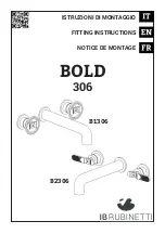 Предварительный просмотр 1 страницы IB RUBINETTERIE BOLD 306 Series Fitting Instructions Manual