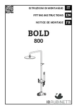 IB RUBINETTERIE BOLD 800 Fitting Instructions Manual preview