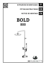 Preview for 1 page of IB RUBINETTERIE BOLD 800 Fitting Instructions Manual