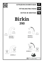 Preview for 1 page of IB RUBINETTI BIRKIN 390 Fitting Instructions Manual