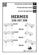 IB RUBINETTI HERMES HL206 Fitting Instructions Manual preview