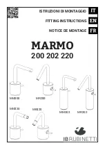 Preview for 1 page of IB RUBINETTI MARMO MM200 Fitting Instructions Manual