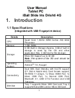 iBall Slide Iris Drishti 4G User Manual preview