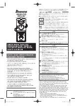 Preview for 1 page of Ibanez Analog Delay Mini Owner'S Manual