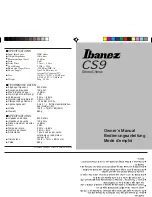 Preview for 1 page of Ibanez CS9 Stereo Chorus Owner'S Manual