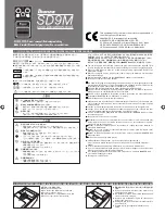 Ibanez SD9M Owner'S Manual preview