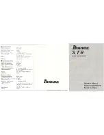 Предварительный просмотр 1 страницы Ibanez ST9 Owner'S Manual