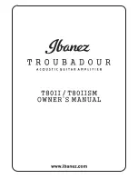 Ibanez Troubadour T80II Owner'S Manual preview