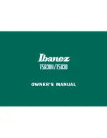 Ibanez TSA30H Owner'S Manual preview