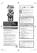 Предварительный просмотр 1 страницы Ibanez TUBE SCREAMER MINI Owner'S Manual