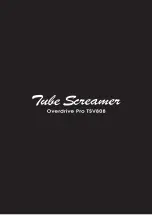 Ibanez Vemuram Tube Screamer Overdrive Pro TSV808 Owner'S Manual preview