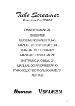 Preview for 3 page of Ibanez Vemuram Tube Screamer Overdrive Pro TSV808 Owner'S Manual
