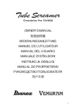 Предварительный просмотр 3 страницы Ibanez Vemuram Tube Screamer Overdrive Pro TSV808 Owner'S Manual