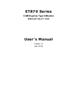 IBASE Technology ET870 Series User Manual preview