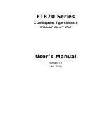 Предварительный просмотр 1 страницы IBASE Technology ET870 Series User Manual