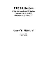Preview for 1 page of IBASE Technology ET875 Series User Manual