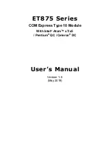 Предварительный просмотр 1 страницы IBASE Technology ET875 Series User Manual