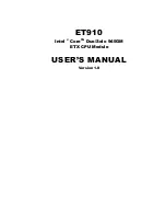 IBASE Technology ET910 User Manual preview