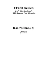 Preview for 1 page of IBASE Technology ET980 Series User Manual