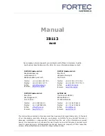 Предварительный просмотр 1 страницы IBASE Technology IB113 User Manual