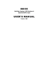 IBASE Technology IB800 User Manual preview