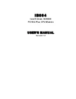 Предварительный просмотр 1 страницы IBASE Technology IB804 User Manual