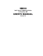 IBASE Technology IB898 User Manual preview