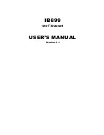 Предварительный просмотр 1 страницы IBASE Technology IB899 User Manual