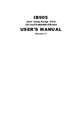 Preview for 1 page of IBASE Technology IB905 User Manual