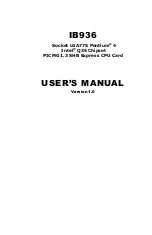 Preview for 1 page of IBASE Technology IB936 User Manual