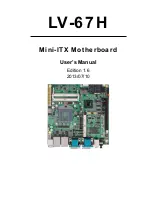 Предварительный просмотр 1 страницы IBASE Technology LV-67H User Manual