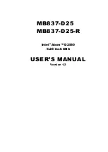 IBASE Technology MB837-D25 User Manual предпросмотр