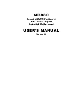 IBASE Technology MB880 User Manual preview