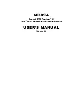 Предварительный просмотр 1 страницы IBASE Technology MB894 User Manual