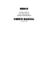 Предварительный просмотр 1 страницы IBASE Technology MB945 User Manual